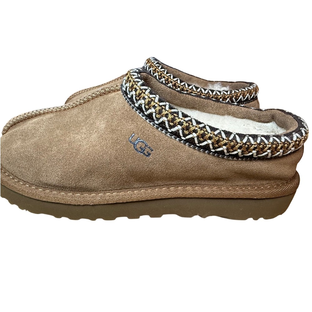 UGG Tasman Chestnut Suede Sheepskin Slippers 5955 Mens 5 Womens 7